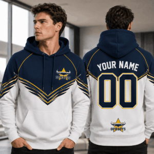 Auspiritmerch North Queensland Cowboys Hoodie Custom Name Gift For Fan