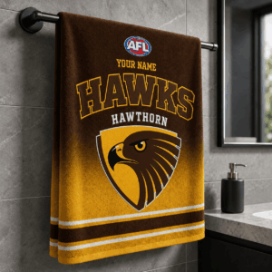 Auspiritmerch Hawthorn Hawks Premium Bath/ Beach Towel Personalized Gift For Fan