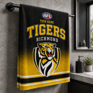 Auspiritmerch Richmond Tigers Premium Bath/ Beach Towel Personalized Gift For Fan