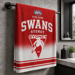 Auspiritmerch Sydney Swans Premium Bath/ Beach Towel Personalized Gift For Fan