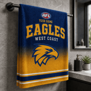 Auspiritmerch West Coast Eagles Premium Bath/ Beach Towel Personalized Gift For Fan