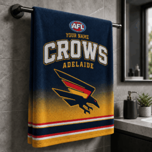 Auspiritmerch Adelaide Crows Premium Bath/ Beach Towel Personalized Gift For Fan