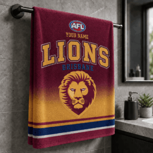 Auspiritmerch Brisbane Lions Premium Bath/ Beach Towel Personalized Gift For Fan