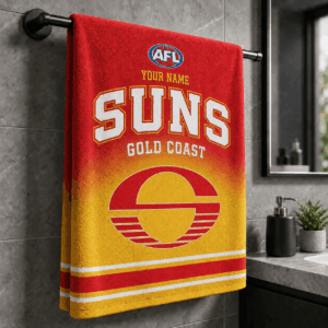 Auspiritmerch Gold Coast Suns Premium Bath/ Beach Towel Personalized Gift For Fan