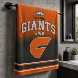 Auspiritmerch GWS Giants Premium Bath/ Beach Towel Personalized Gift For Fan