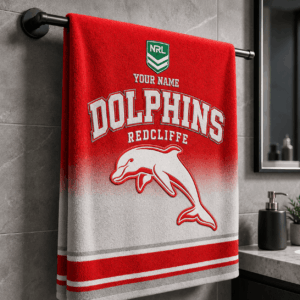 Auspiritmerch Redcliffe Dolphins Premium Bath/ Beach Towel Personalized Gift For Fan