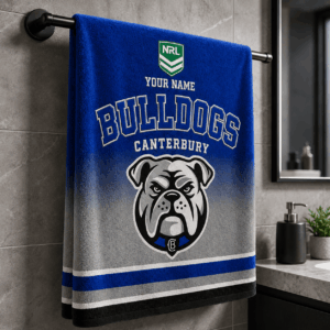 Auspiritmerch Canterbury-Bankstown Bulldogs Premium Bath/ Beach Towel Personalized Gift For Fan