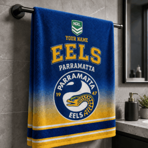 Auspiritmerch Parramatta Eels Premium Bath/ Beach Towel Personalized Gift For Fan