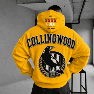Auspiritmerch Collingwood Magpies x XXXX Gold Beer Hoodie Custom Gifts For Fan