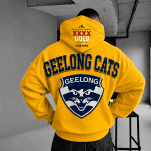 Auspiritmerch Geelong Cats x XXXX Gold Beer Hoodie Custom Gifts For Fan