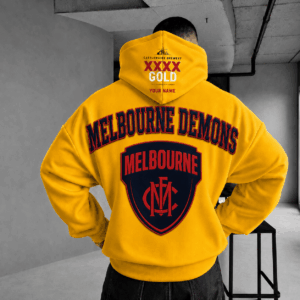 Auspiritmerch Melbourne Demons x XXXX Gold Beer Hoodie Custom Gifts For Fan
