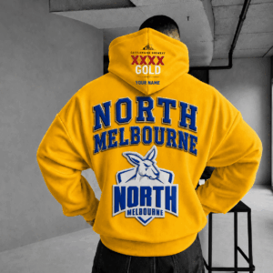 Auspiritmerch North Melbourne x XXXX Gold Beer Hoodie Custom Gifts For Fan