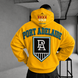 Auspiritmerch Port Adelaide x XXXX Gold Beer Hoodie Custom Gifts For Fan
