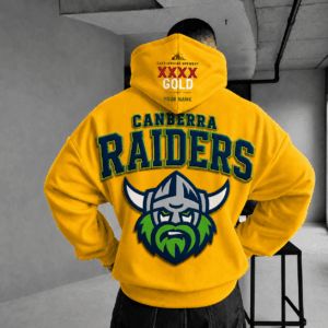 Auspiritmerch Canberra Raiders x XXXX Gold Beer Hoodie Custom Gifts For Fan