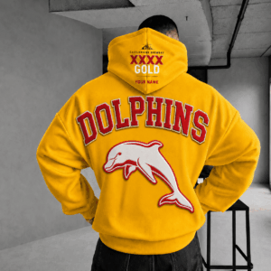 Auspiritmerch Redcliffe Dolphins x XXXX Gold Beer Hoodie Custom Gifts For Fan