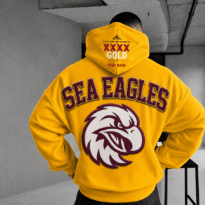 Auspiritmerch Manly Warringah Sea Eagles x XXXX Gold Beer Hoodie Custom Gifts For Fan
