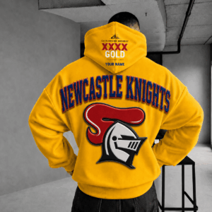 Auspiritmerch Newcastle Knights x XXXX Gold Beer Hoodie Custom Gifts For Fan