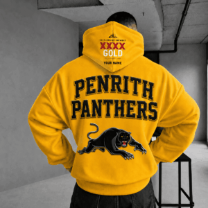 Auspiritmerch Penrith Panthers x XXXX Gold Beer Hoodie Custom Gifts For Fan