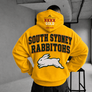 Auspiritmerch South Sydney Rabbitohs x XXXX Gold Beer Hoodie Custom Gifts For Fan