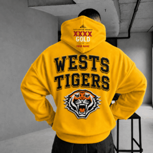 Auspiritmerch Wests Tigers x XXXX Gold Beer Hoodie Custom Gifts For Fan