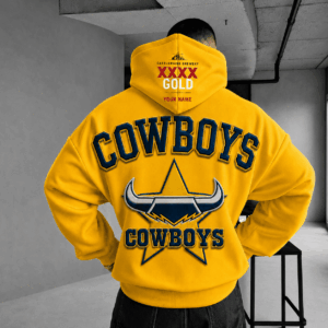 Auspiritmerch North Queensland Cowboys x XXXX Gold Beer Hoodie Custom Gifts For Fan