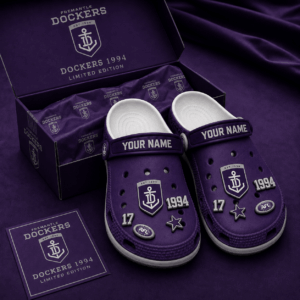 Auspiritmerch Fremantle Dockers Clogs Shoes With Charm Comfortable For Men Women and Kids