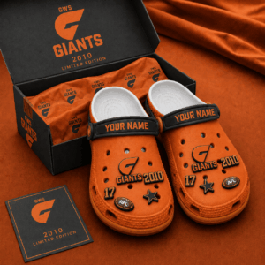 Auspiritmerch GWS Giants Clogs Shoes With Charm Comfortable For Men Women and Kids
