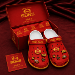Auspiritmerch Gold Coast Suns Clogs Shoes With Charm Comfortable For Men Women and Kids