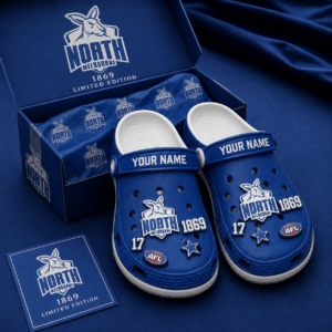 Auspiritmerch North Melbourne Clogs Shoes With Charm Comfortable For Men Women and Kids