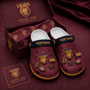 Auspiritmerch Brisbane Lions Clogs Shoes With Charm Comfortable For Men Women and Kids