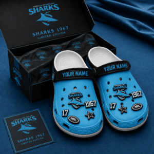 Auspiritmerch Cronulla-Sutherland Sharks Clogs Shoes With Charm Comfortable For Men Women and Kids