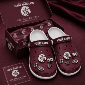 Auspiritmerch Manly Warringah Sea Eagles Clogs Shoes With Charm Comfortable For Men Women and Kids