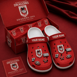 Auspiritmerch St. George Illawarra Dragons Clogs Shoes With Charm Comfortable For Men Women and Kids