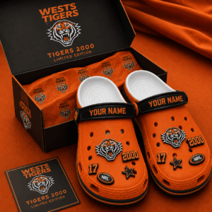 Auspiritmerch Wests Tigers Clogs Shoes With Charm Comfortable For Men Women and Kids