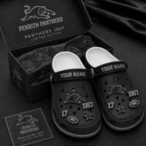 Auspiritmerch Penrith Panthers Clogs Shoes With Charm Comfortable For Men Women and Kids