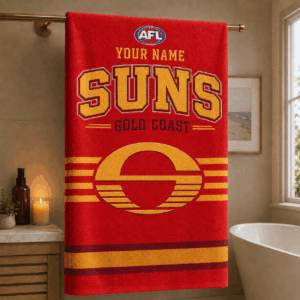 Auspiritmerch Gold Coast Suns Premium Bath/ Beach Towel Personalized Gift For Fan