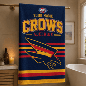 Auspiritmerch Adelaide Crows Premium Bath/ Beach Towel Personalized Gift For Fan