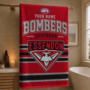 Auspiritmerch Essendon Premium Bath/ Beach Towel Personalized Gift For Fan