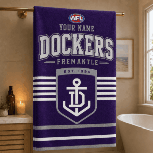 Auspiritmerch Fremantle Dockers Premium Bath/ Beach Towel Personalized Gift For Fan
