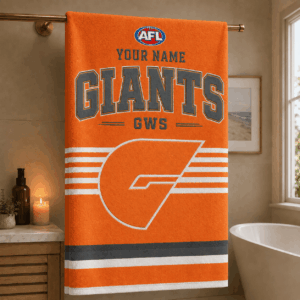 Auspiritmerch GWS Giants Premium Bath/ Beach Towel Personalized Gift For Fan