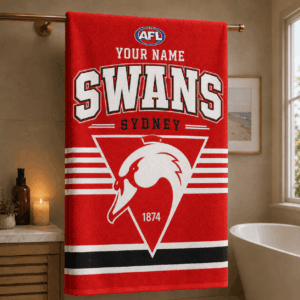 Auspiritmerch Sydney Swans Premium Bath/ Beach Towel Personalized Gift For Fan