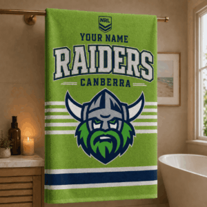 Auspiritmerch Canberra Raiders Premium Bath/ Beach Towel Personalized Gift For Fan