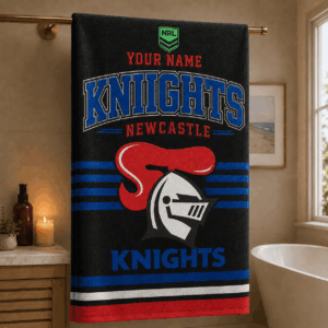 Auspiritmerch Newcastle Knights Premium Bath/ Beach Towel Personalized Gift For Fan
