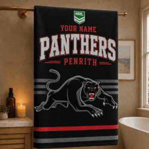 Auspiritmerch Penrith Panthers Premium Bath/ Beach Towel Personalized Gift For Fan
