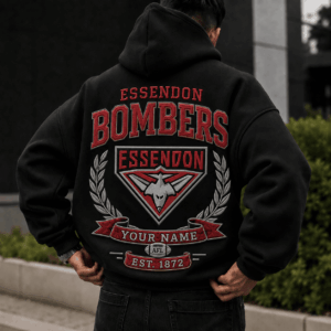 Auspiritmerch Essendon Bombers Premium Hoodie Custom Any Name Gifts For Fan