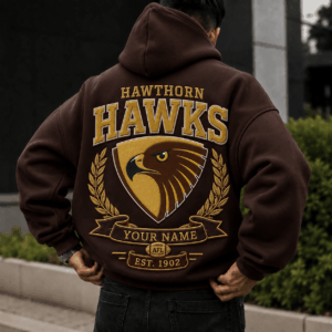 Auspiritmerch Hawthorn Hawks Premium Hoodie Custom Any Name Gifts For Fan