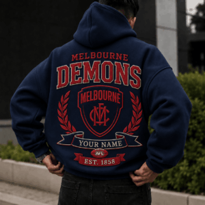 Auspiritmerch Melbourne Demons Premium Hoodie Custom Any Name Gifts For Fan