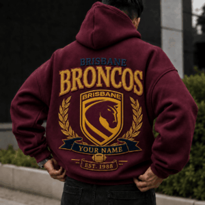 Auspiritmerch Brisbane Broncos Premium Hoodie Custom Any Name Gifts For Fan