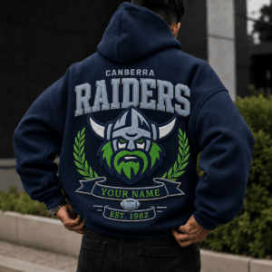 Auspiritmerch Canberra Raiders Premium Hoodie Custom Any Name Gifts For Fan