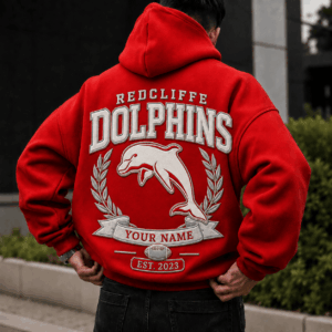 Auspiritmerch Redcliffe Dolphins Premium Hoodie Custom Any Name Gifts For Fan